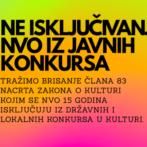 Otvoreno pismo za ravnopravan zakon o kulturi Crne Gore